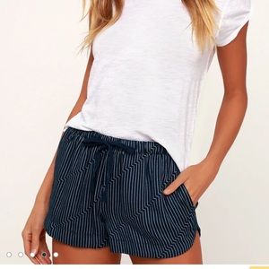 RVCA Vary Yume Navy Blue and White Shorts  Size M